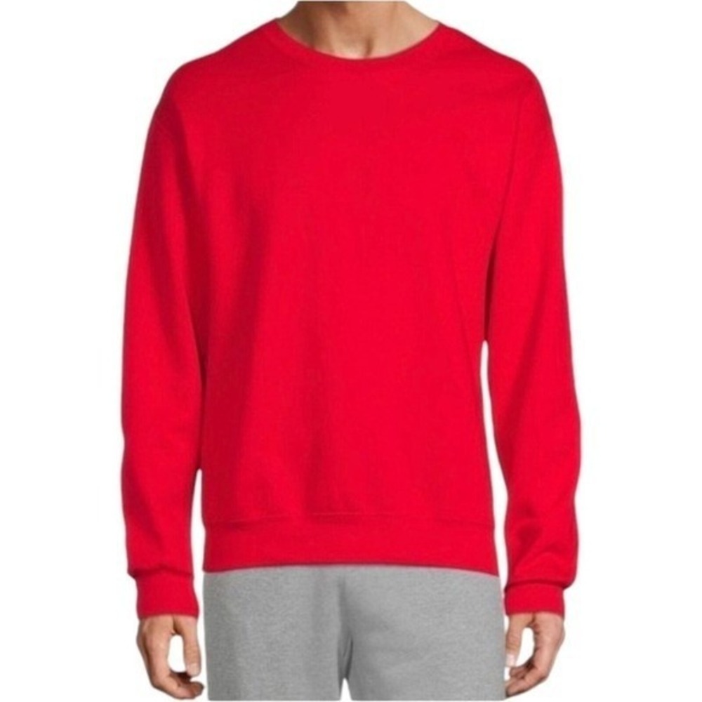Athletic Works Sweater Mens  Large 42-44 Red‎ Cotton Sweatshirt Pullover Comfort - Picture 5 of 12